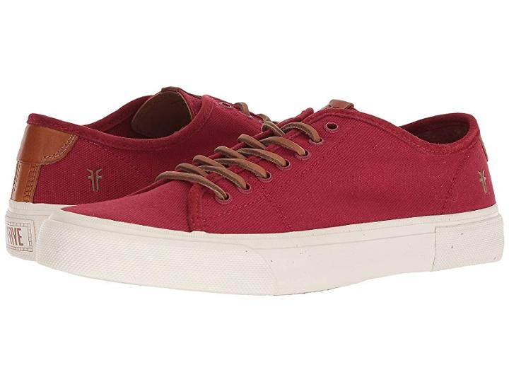Frye Ludlow Low (red Canvas) Men's Lace Up Casual Shoes