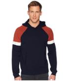 Vince Color Block Pullover Hoodie (new Coastal/ginger) Men's Sweatshirt