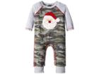 Mud Pie Christmas Camo Santa Long Sleeve One-piece Playwear (infant) (gray) Boy's Jumpsuit & Rompers One Piece