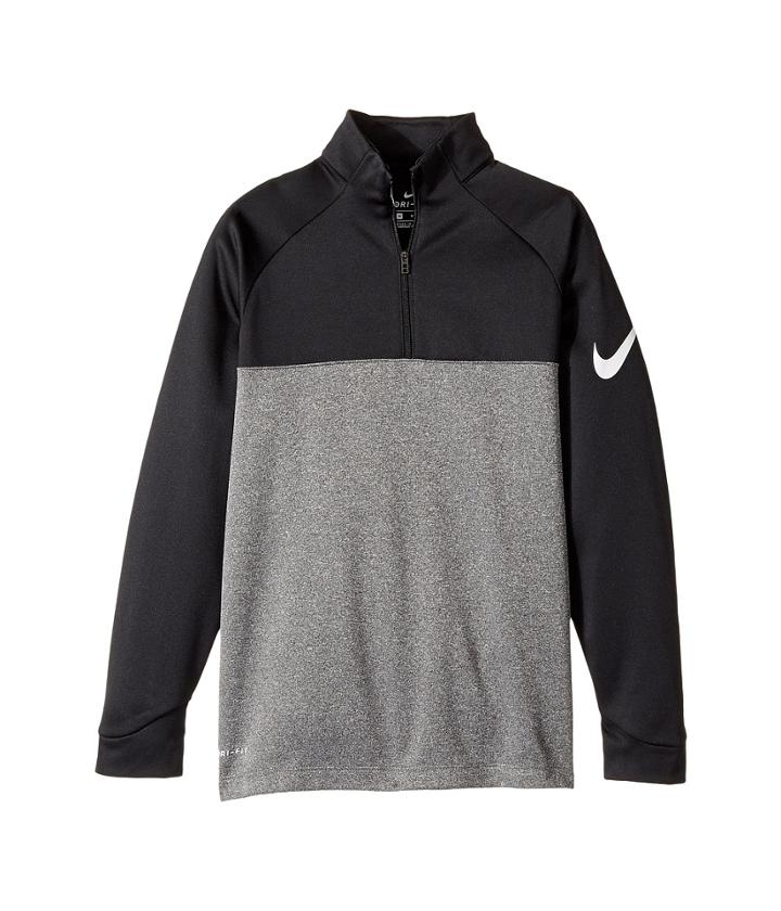 Nike Kids Therma-fit 1/2 Zip (big Kids) (black/white) Boy's Long Sleeve Pullover