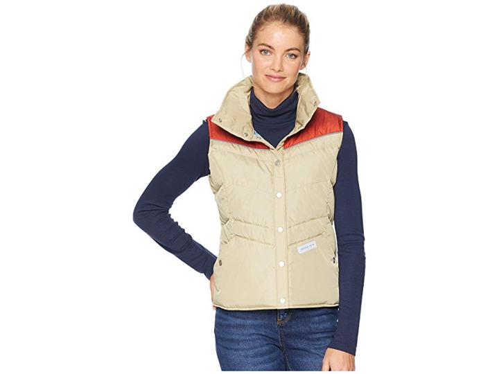 Obermeyer Carson Down Vest (sand Storm) Women's Sleeveless