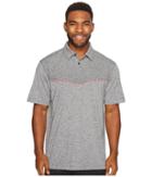 Under Armour Golf Coolswitch Graphic Polo (rhino Gray Light Heather/bayou Blue/overcast Gray) Men's Clothing