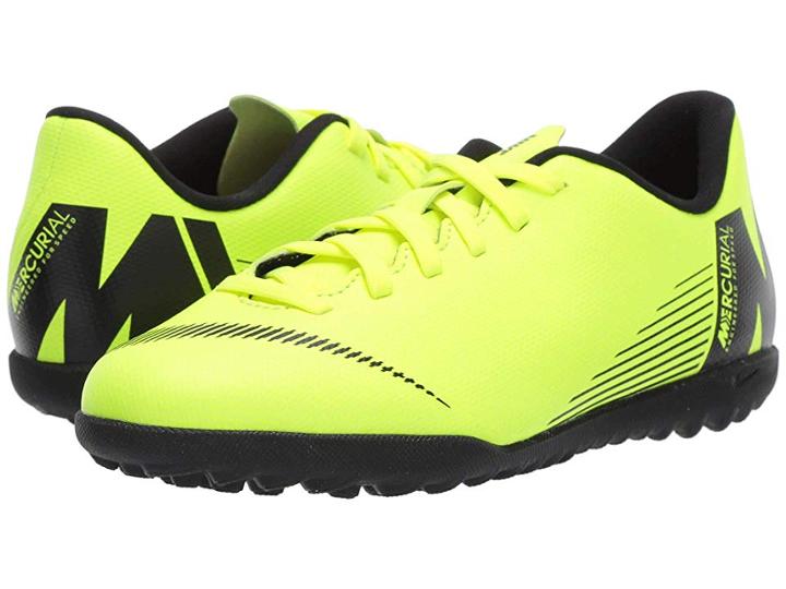 Nike Kids Vaporx 12 Club Tf Soccer (toddler/little Kid/big Kid) (volt/black) Kids Shoes