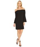 Cece Hadley Bell Sleeve Off Shoulder (rich Black) Women's Dress
