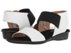 Sesto Meucci Eirlys (white Saratoga/black Elastic) Women's Sandals