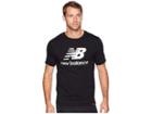 New Balance Essentials Stacked Logo Tee (black) Men's T Shirt
