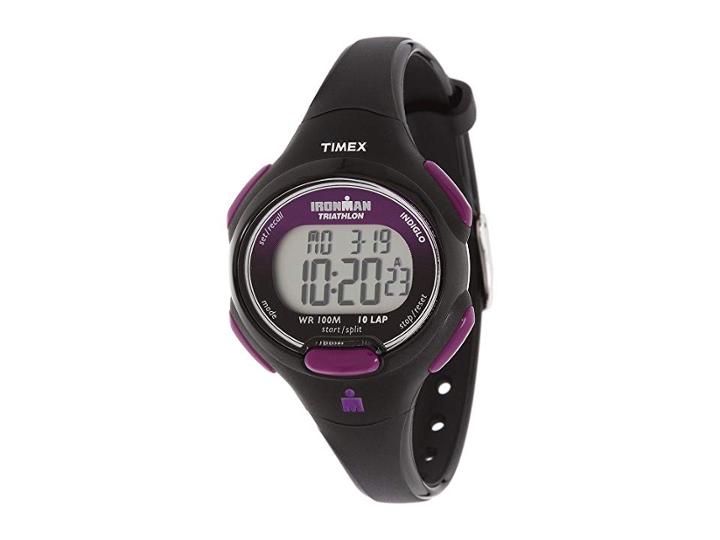Timex Sport Ironman Black And Purple Mid Size 10 Lap Watch (black/purple) Watches