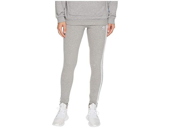 Adidas Originals 3-stripes Leggings (medium Grey Heather) Women's Casual Pants