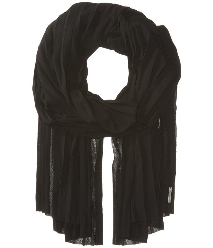 Michael Michael Kors Pleated Chiffon Scarf (black) Scarves