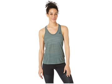 Reebok Les Mills Activchill Slub Tank (chalk Green) Women's Clothing