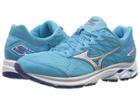 Mizuno Wave Rider 20 (blue Atoll/silver/white) Girls Shoes
