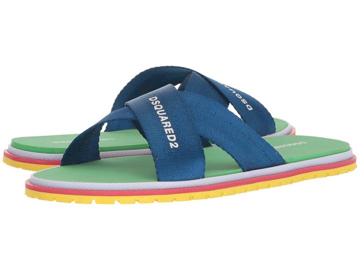 Dsquared2 Crossover Sandal (green/blue/yellow) Men's Sandals