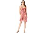 Roxy Printed Softly Love Cover-up Swimsuit Dress (cardinal Vivian Small Swim) Women's Swimwear