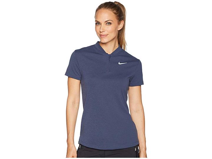 Nike Golf Aeroreact Polo Short Sleeve (thunder Blue/flat Silver) Women's Short Sleeve Pullover
