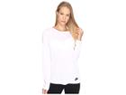 Nike Sportswear Essential Long Sleeve Top (white/white/black) Women's Clothing