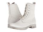 Frye Veronica Combat (white Waxed Full Grain) Women's Lace-up Boots