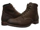 Frye Logan Cap Toe (dark Brown Waxed Suede) Cowboy Boots