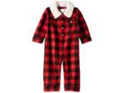 Mud Pie Buffalo Check Long Sleeve One-piece Playwear (infant) (red) Boy's Jumpsuit & Rompers One Piece