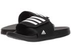 Adidas Kids Adilette Clf + Adj (toddler/little Kid/big Kid) (black/white) Kids Shoes