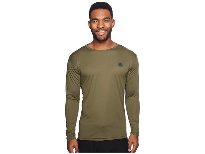 Rip Curl Search Surflite Long Sleeve Uv Tee (green) Men's Swimwear