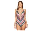 La Blanca Without Borders Cross-back Mio One-piece Swimsuit (multi) Women's Swimsuits One Piece