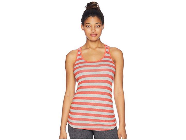 New Balance Printed Transform Tank Top (vivid Coral/athletic Grey Heather) Women's Sleeveless