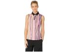 Jamie Sadock Strings Print Sleeveless Top (luminosity Pink) Women's Clothing