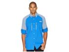 Columbia Solar Shade Zero Woven Long Sleeve Shirt (vivid Blue) Men's Long Sleeve Pullover