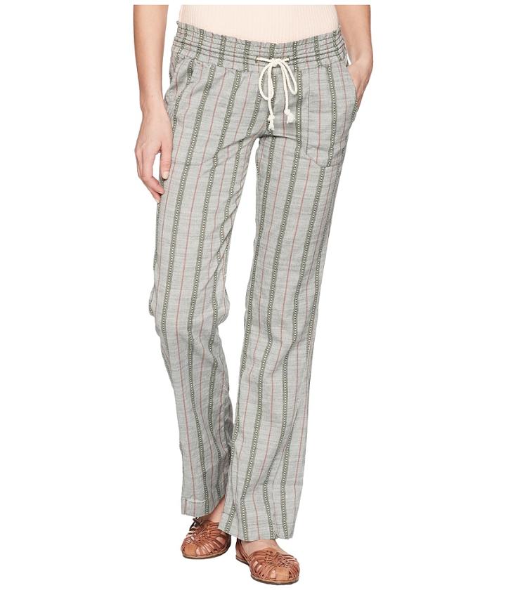 Roxy Oceanside Pants Yarn-dye (thyme South Border) Women's Casual Pants
