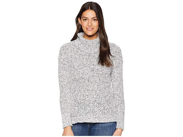 Tribal Long Sleeve Cowl Neck Sweater (cream) Women's Sweater