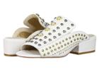 Kenneth Cole New York Farley Studs (white Leather) Women's 1-2 Inch Heel Shoes