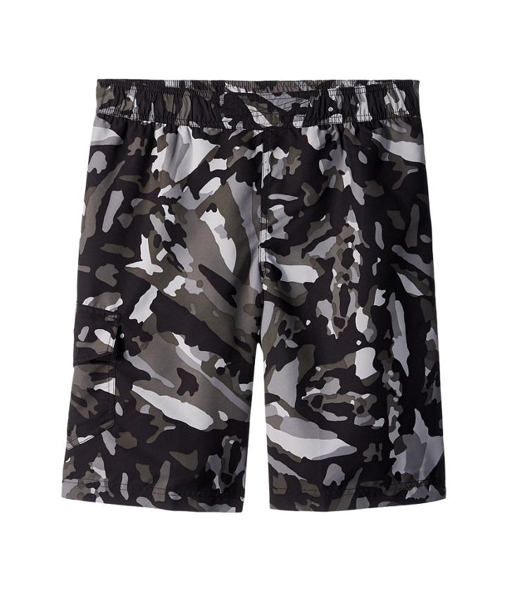 Columbia Kids Solar Streamtm Ii Boardshort (little Kids/big Kids) (black Camo) Boy's Swimwear