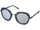 Diane Von Furstenberg Adeline (navy Palm) Fashion Sunglasses