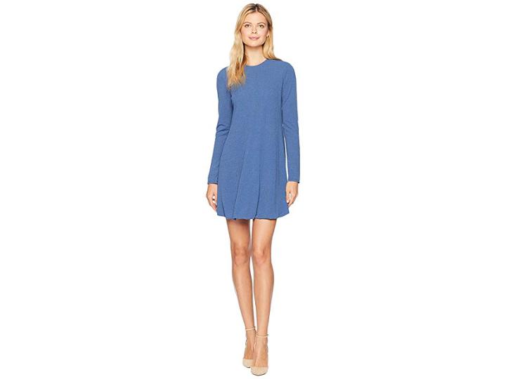 London Times Long Sleeve Bubble Dress (blue Jean) Women's Dress