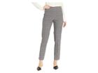 Cece Menswear Plaid Straight Leg Pants (rich Black) Women's Casual Pants