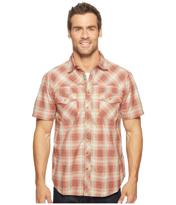 Ecoths Phoenix Short Sleeve Shirt (cranberry) Men's Short Sleeve Button Up