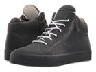 Giuseppe Zanotti May London Mid Top Flocked Sneaker (smog) Men's Lace Up Casual Shoes