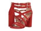 Sam Edelman Yema (candy Red Kid Suede Leather) Women's Sandals