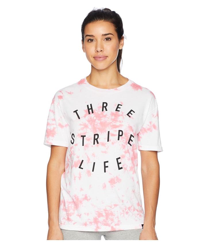 Adidas 3sl Festival Tee (white/chalk Pink) Women's T Shirt