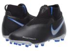 Nike Kids Jr Phantom Vision Academy Df Fg/mg Soccer (little Kid/big Kid) (black/metallic Silver/racer Blue) Kids Shoes