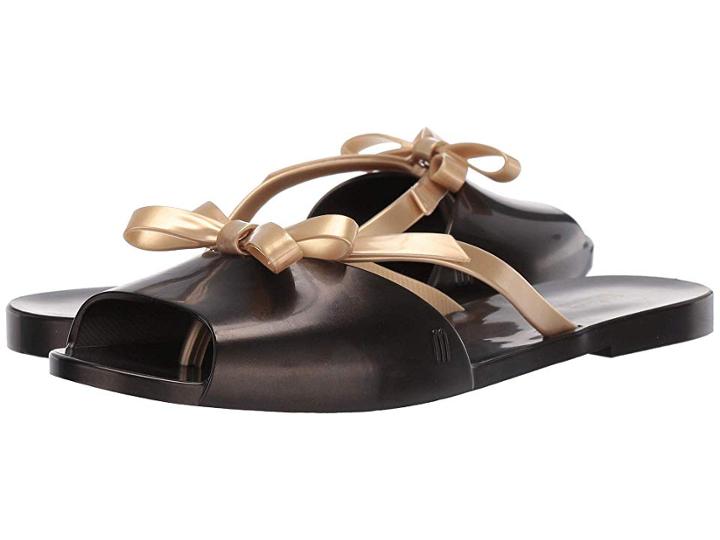 Melissa Shoes Ela (black/golden Blend) Women's Sandals