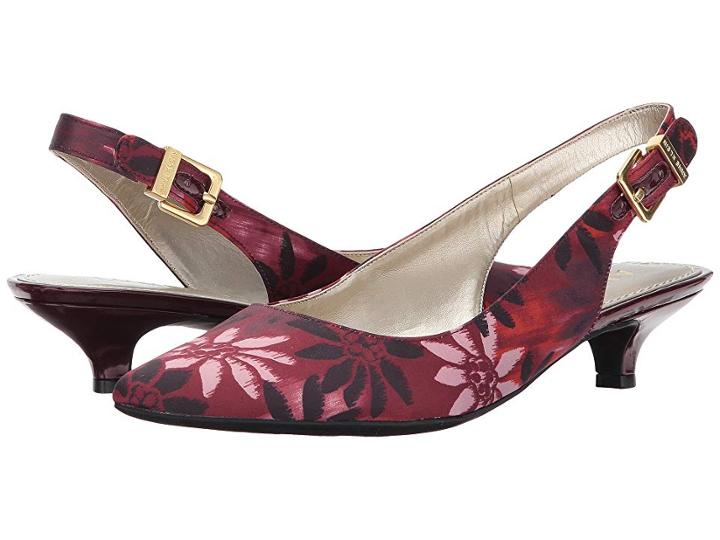 Anne Klein Expert (wine/multi/floral Fabric) Women's 1-2 Inch Heel Shoes