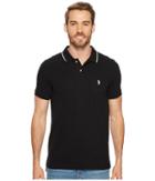 U.s. Polo Assn. Slim Fit Solid Short Sleeve Pique Polo Shirt (black) Men's Short Sleeve Pullover