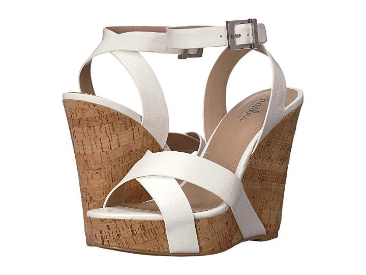 Charles By Charles David Aleck Wedge Sandal (white) Women's Wedge Shoes