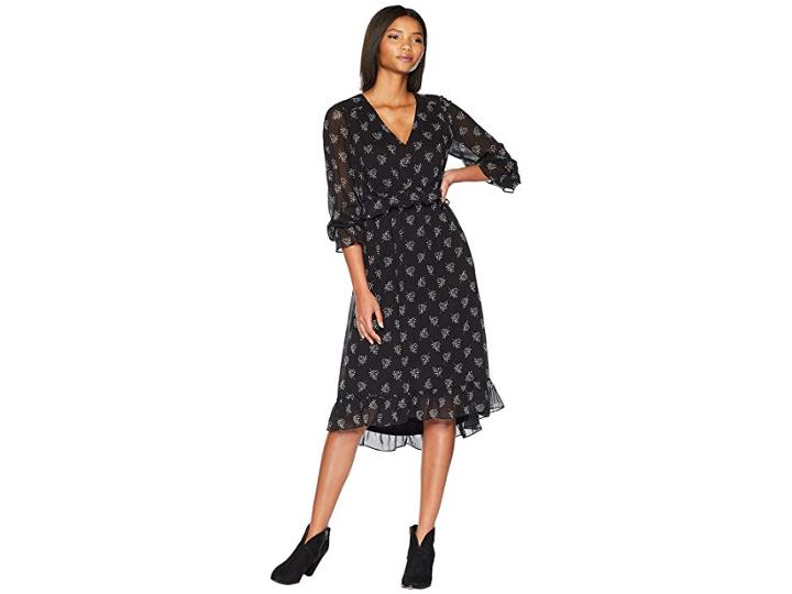 Kensie Whispering Shadows Dress Ks0k8310 (black Combo) Women's Dress