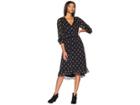 Kensie Whispering Shadows Dress Ks0k8310 (black Combo) Women's Dress