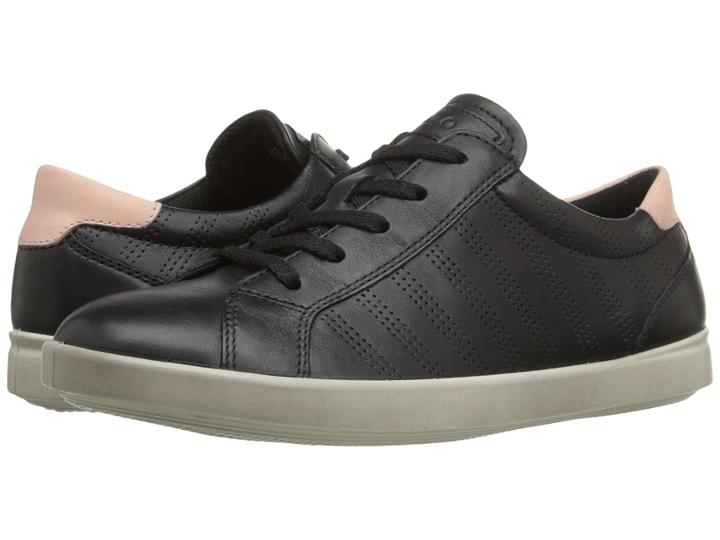 Ecco Aimee Sport Tie (black/silver Pink) Women's Lace Up Casual Shoes