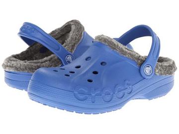 Crocs Kids Baya Heathered Lined Clog (toddler/little Kid) (sea Blue/charcoal) Kids Shoes