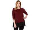 Karen Kane Plus Plus Size Lace Inset Sweater (wine) Women's Sweater
