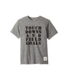 The Original Retro Brand Kids Touchdowns Field Goals Short Sleeve Tri-blend Tee (big Kids) (streaky Grey) Boy's T Shirt